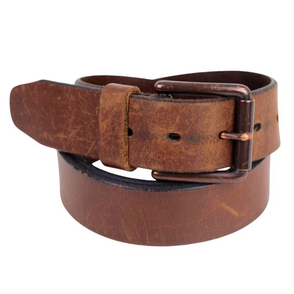 DOCKERS BROWN GENUINE LEATHER 1 3/8"Wd DRESS CASUAL MEN'S BELT Size 38/95 (A32 - Picture 2 of 13